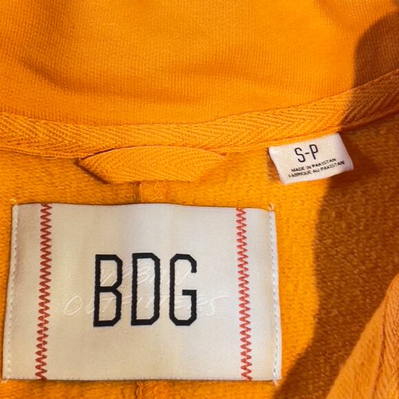 BDG Urban Outfitter 1/4 Zip Polo Men's S Long Sleeve Fleece Spread Collar Pocket - Picture 2 of 12